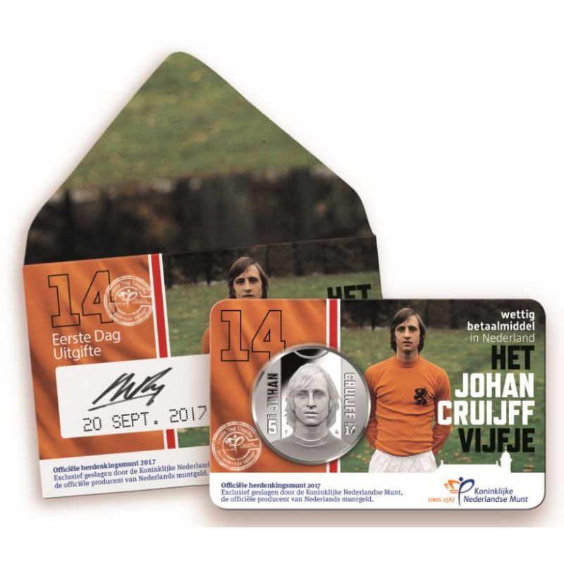 Johan Cruijff Vijfje Eerste Dag uitgifte