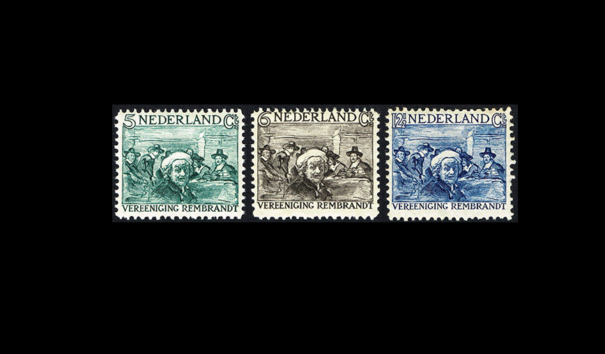 Eerste Rembrandt postzegel ooit  uitgegeven - 1930 