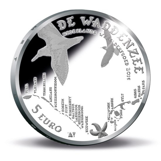 Munt 5 Euro Wadden Vijfje 2016 Coincard