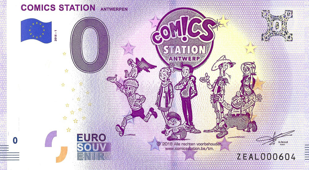 0 euro biljet België 2018 - Comics Station