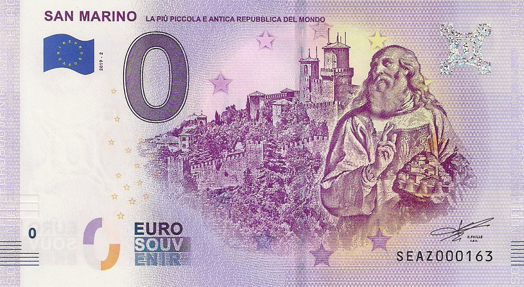 0 euro biljet San Marino 2019-2 San Marino