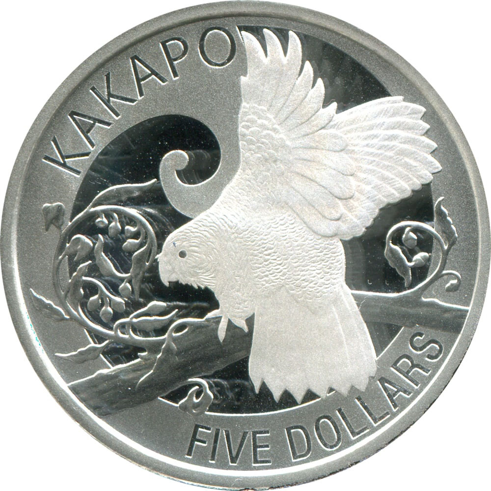 De Nieuw-Zeelandsche Kakapo Vogel - 5 Dollar 2009