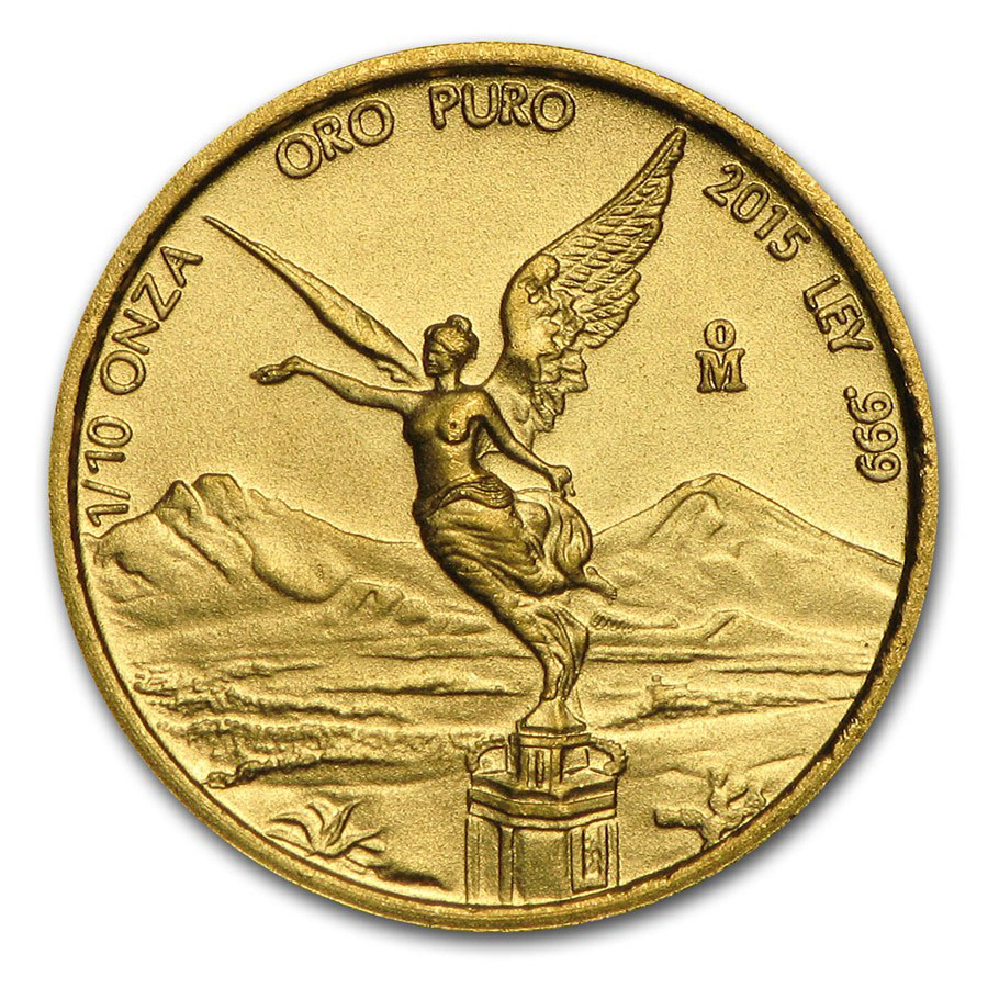 2015 Mexico Libertad munt in goud 1/10  ounce