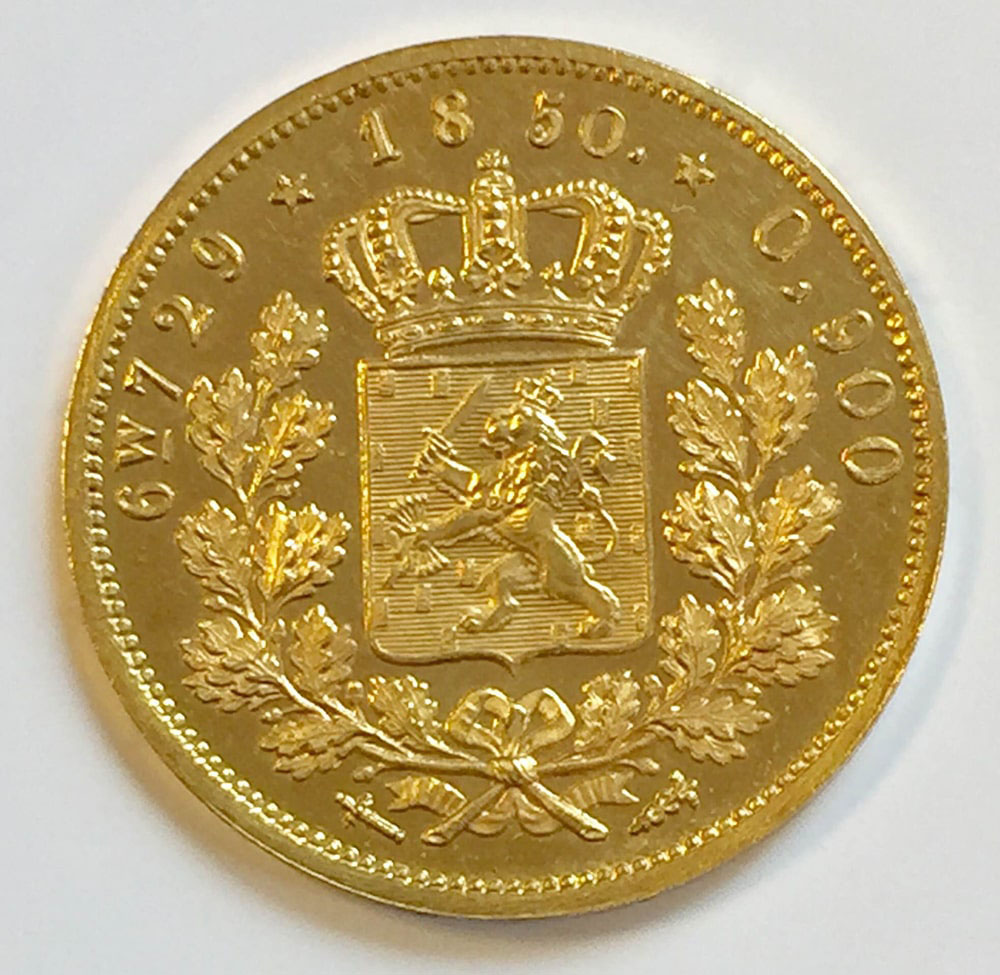 De unieke 10 gulden Willem III 1850 Negotiepenning