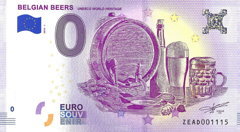 0 euro biljet België 2018 - Belgian Beers