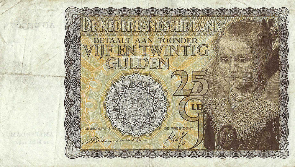 Bankbiljet 25 gulden 1940 Prinsesje Fraai