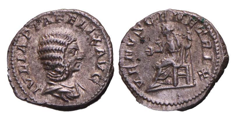 Romeinse Munt - Julia Domna 193-217 - Zilveren Denarius 216