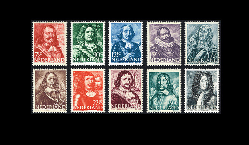 De complete  collectie Nederlandse Zeehelden  1943