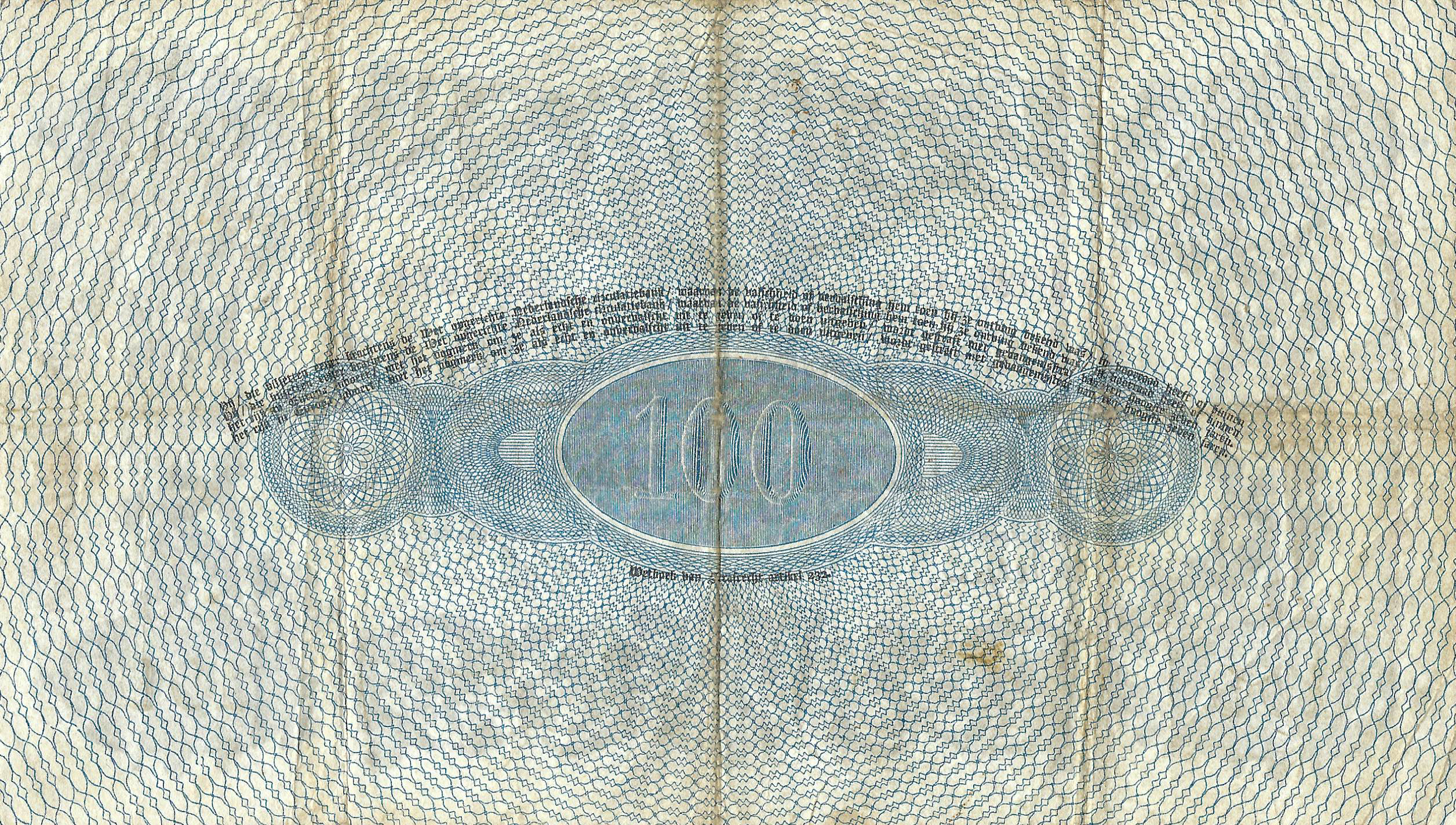 Bankbiljet 100 gulden 1860 Zeer Fraai