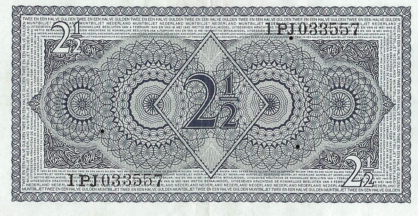 Bankbiljet 2,5 gulden 1949 Juliana Prachtig