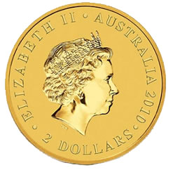 De magnifieke 2 Dollar 2015 Australië 'Mini-Roo' in goud