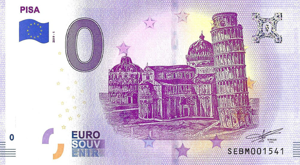 0 Euro Biljet Italië 2019 - Pisa