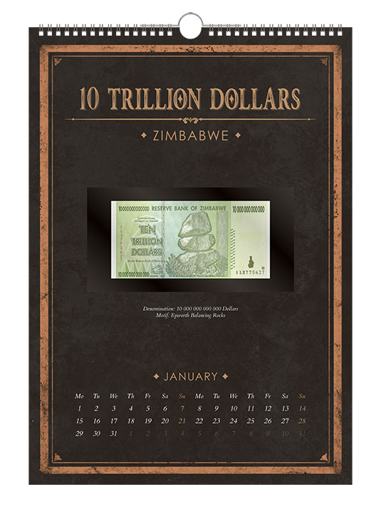 Miljonairs Bankbiljetten kalender  2018