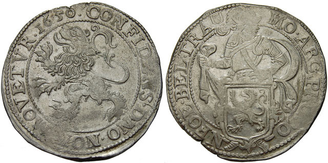 Nederlandse Zilveren Leeuwendaalder 17e Eeuw