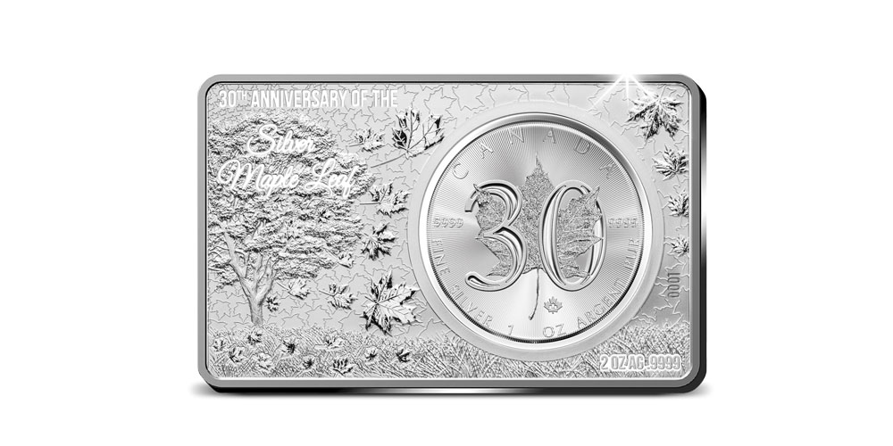 Canadian Maple Leaf 30th Jubilee Coinbar