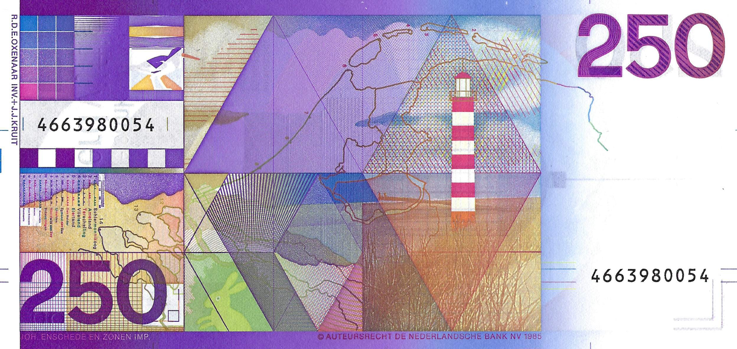 Bankbiljet 25 gulden 1985 Vuurtoren  UNC