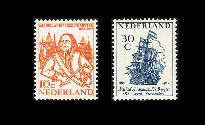 350 Jaar Herdenkingsset Michiel de Ruyter - 1957 