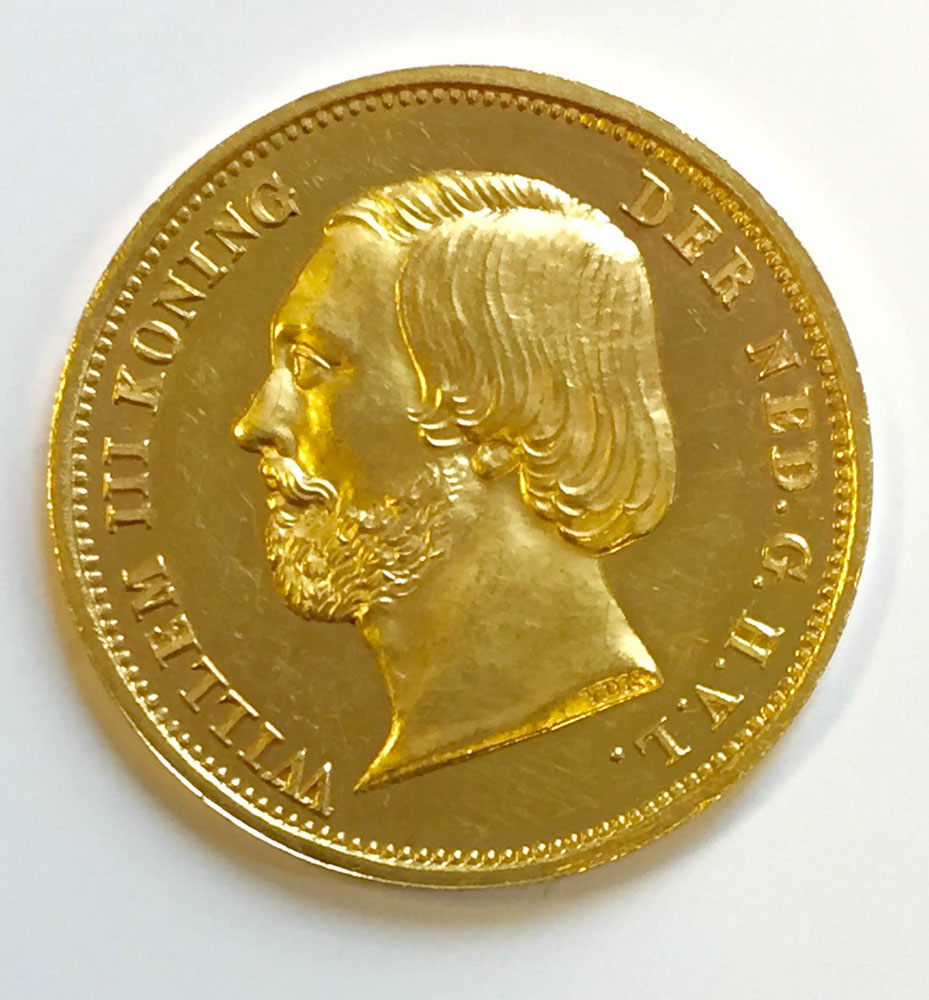 De unieke 10 gulden Willem III 1850 Negotiepenning