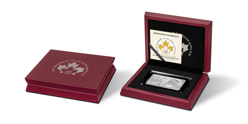 Canadian Maple Leaf 30th Jubilee Coinbar