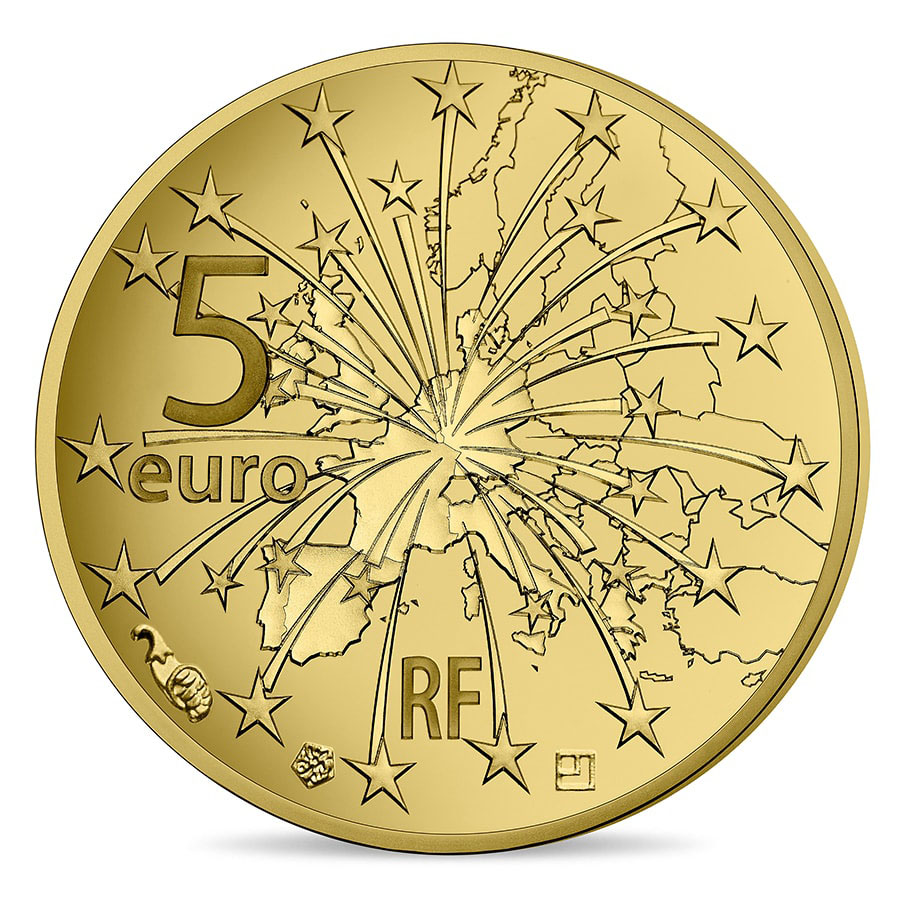 24K Gouden Euro Herdenkingsmunt 25 jaar Verdrag van Maastricht