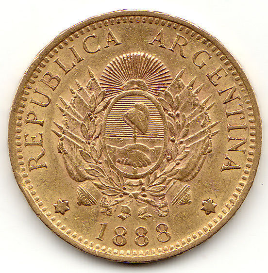 Het gouden vrijheidsportret van Argentinië - 5 Pesos 1881-96