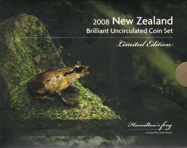 De Nieuw-Zeelandse Hamilton Kikker - 5 Dollar 2008
