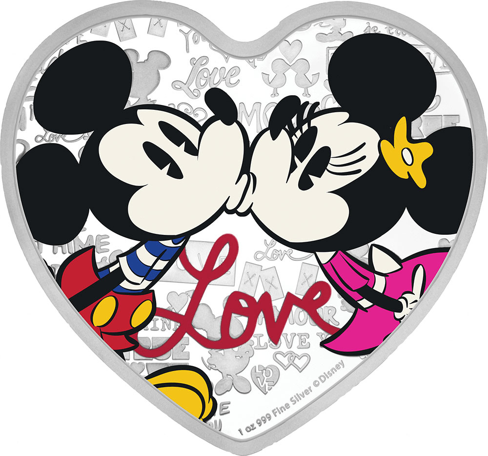 Officiële Zilveren Munt 2018 Mickey & Minnie in Love