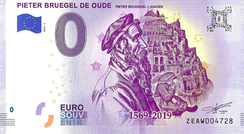 0 euro biljet België 2019 - Pieter Bruegel de Oude