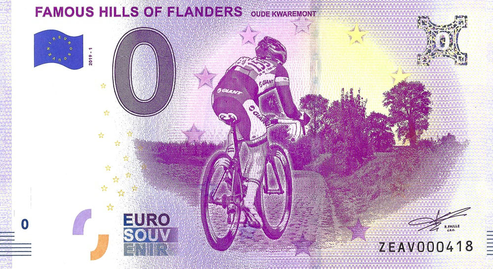 0 euro biljet België 2019 - Famous Hills of Flanders