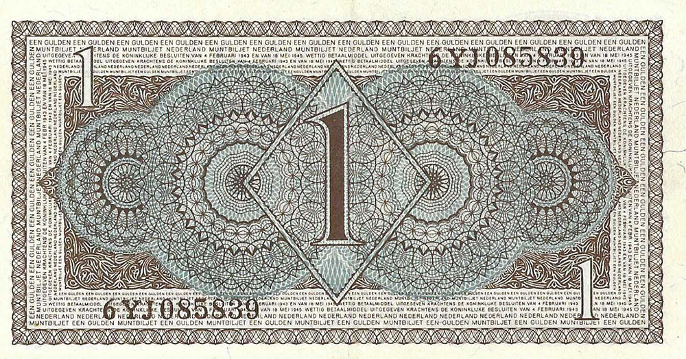 Bankbiljet 1 gulden 1949 Juliana UNC