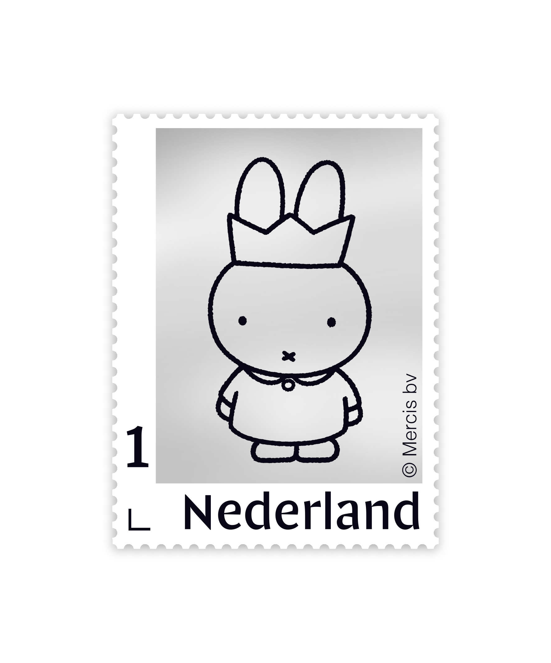 Zilveren postzegel 65 jaar Nijntje