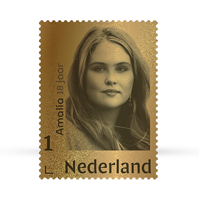 Gouden Postzegel Amalia - 18e verjaardag editie -