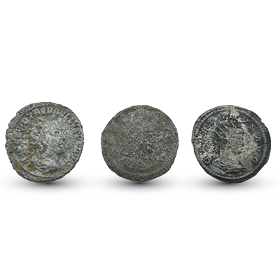 Set  van drie Romeinse munten 1