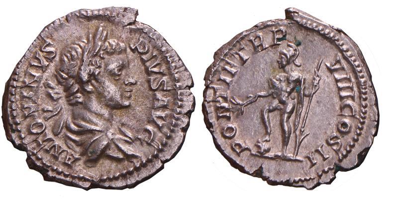 Romeinse Munt - Caracalla 198-217 - Zilveren Denarius 205