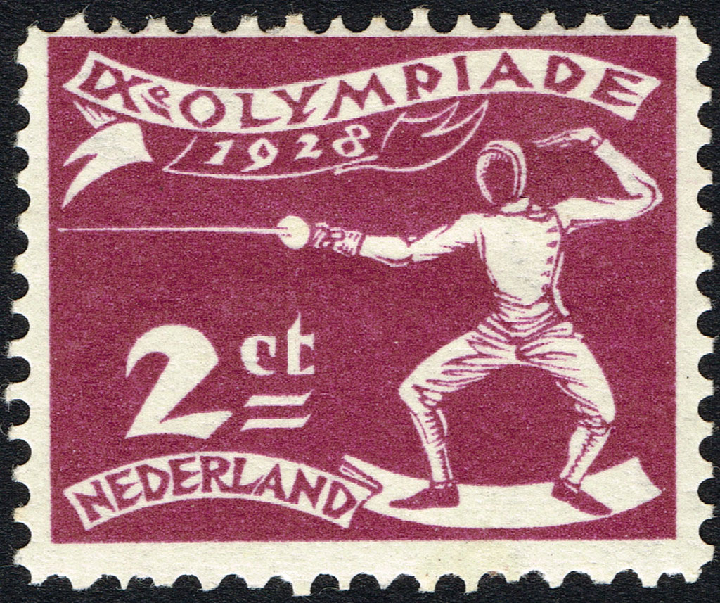 Enige Olympische Spelen postzegels Nederland 1928