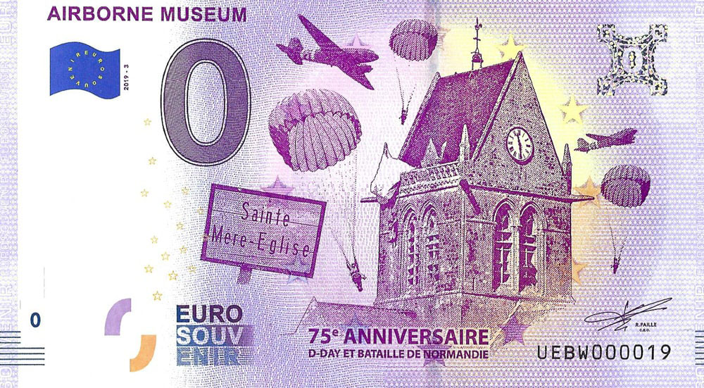 0 euro biljet Frankrijk 2019-3 - Airborne Museum