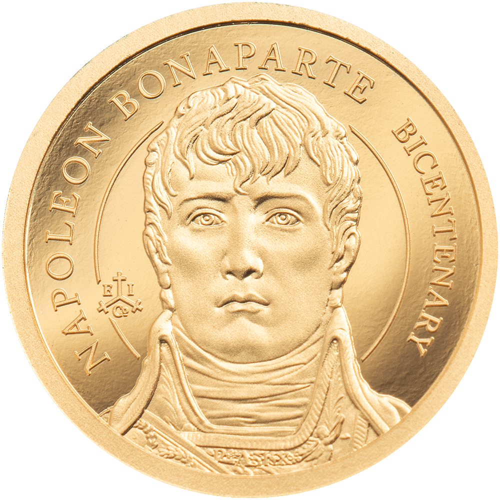 24 karaat massief gouden Napoleon herdenkingsmunt 1821-2021