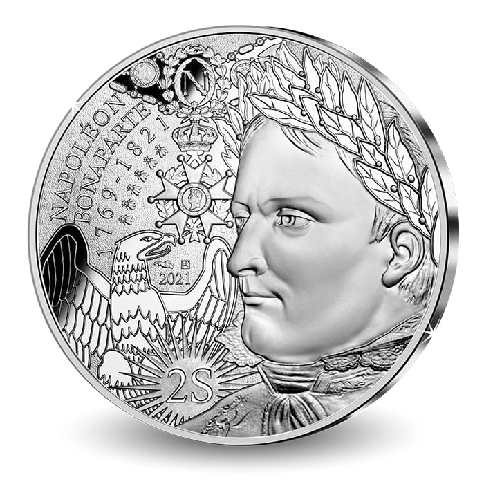 Zilveren 10 euro Napoleon herdenkingsmunt in luxe coincard