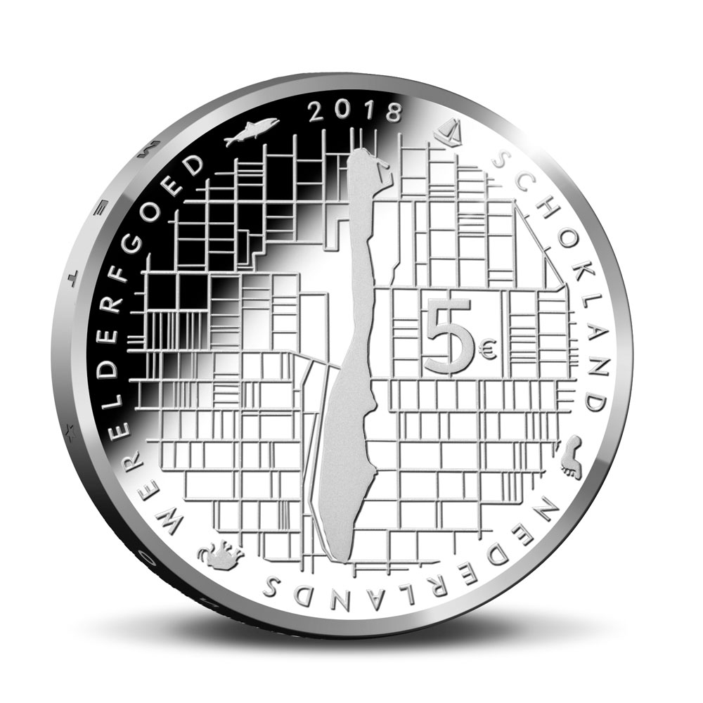 Munt 5 euro 2018 Schokland in coincard