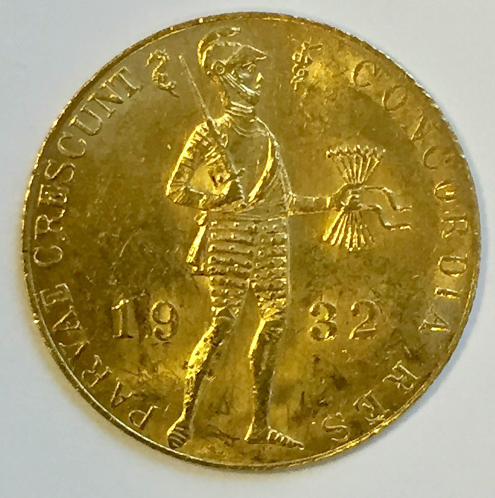 Unieke Gouden Dukaat 1932 Wilhelmina