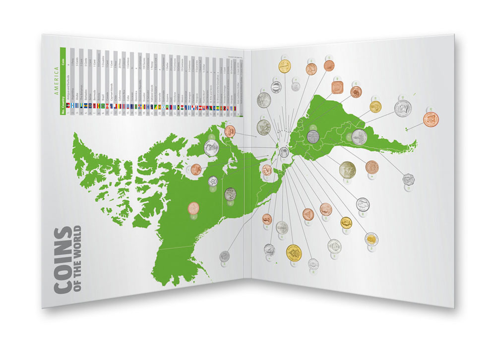 Een compleet assortiment met wereldmunten