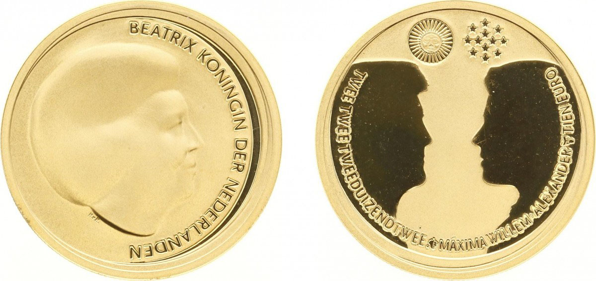 De huwelijksmunt 10 euro 2002