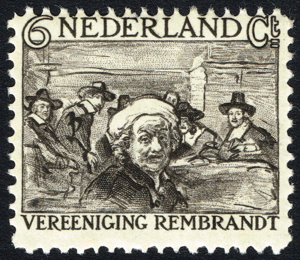 Eerste Rembrandt postzegel ooit  uitgegeven - 1930 