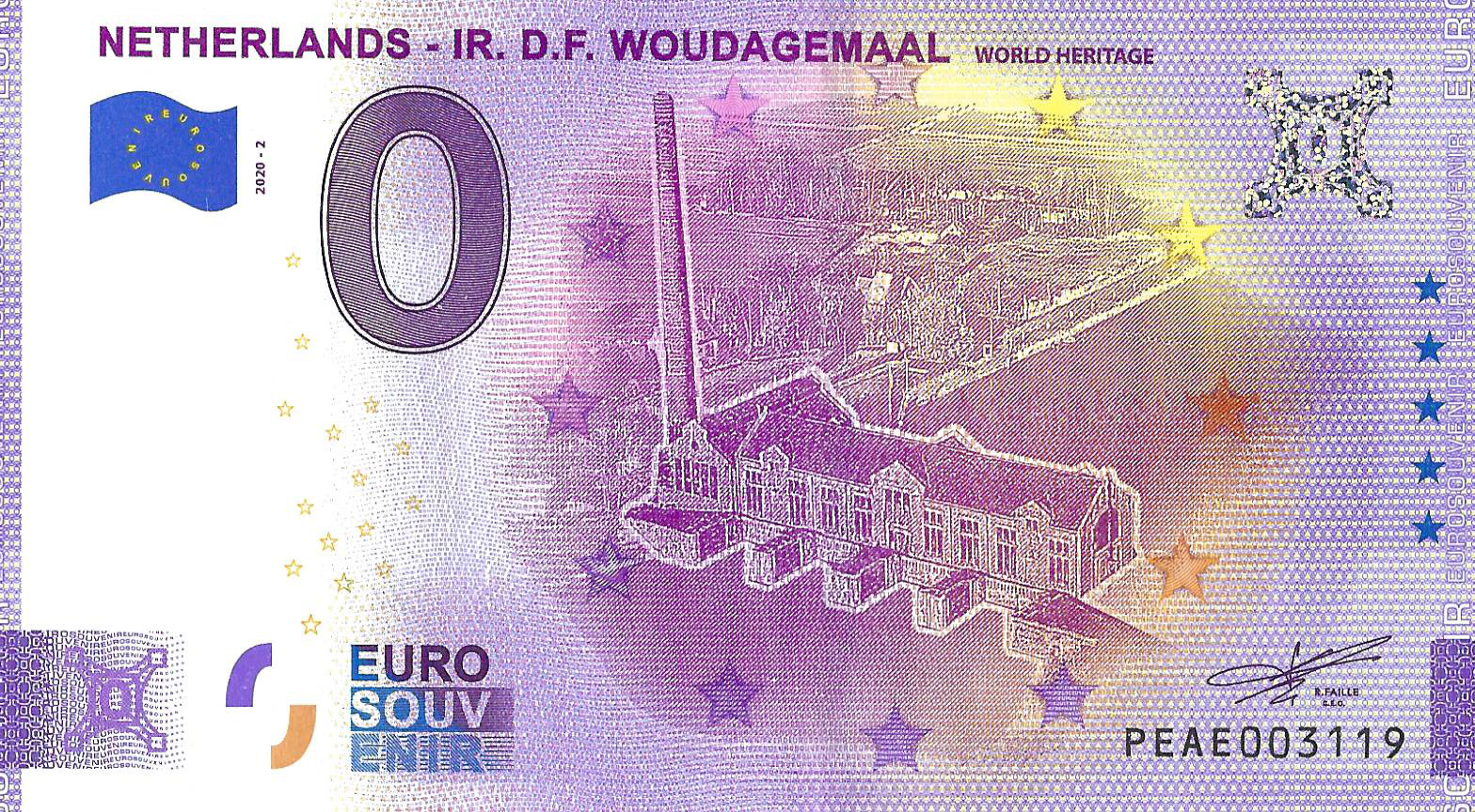 0 euro biljet Nederland 2020 - Woudagemaal