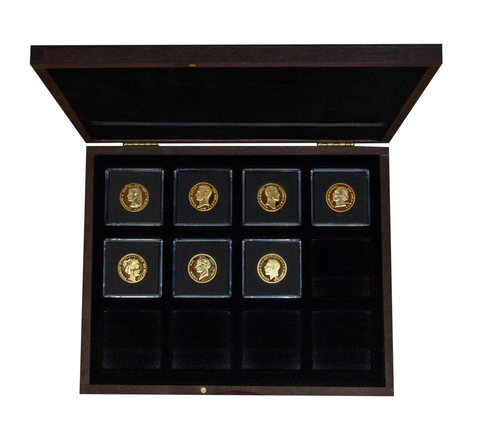 Luxe houten bewaarcassette Munt Online (12 vaks)