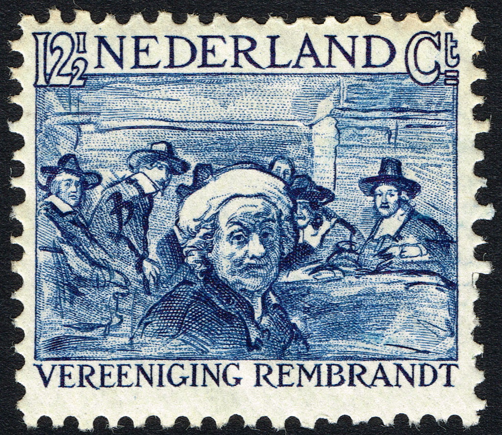 Eerste Rembrandt postzegel ooit  uitgegeven - 1930 