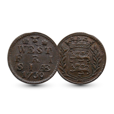 Duit West Friesland 1739