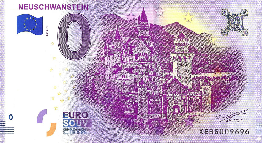 0 euro biljet Duitsland 2018 - Neuschwanstein
