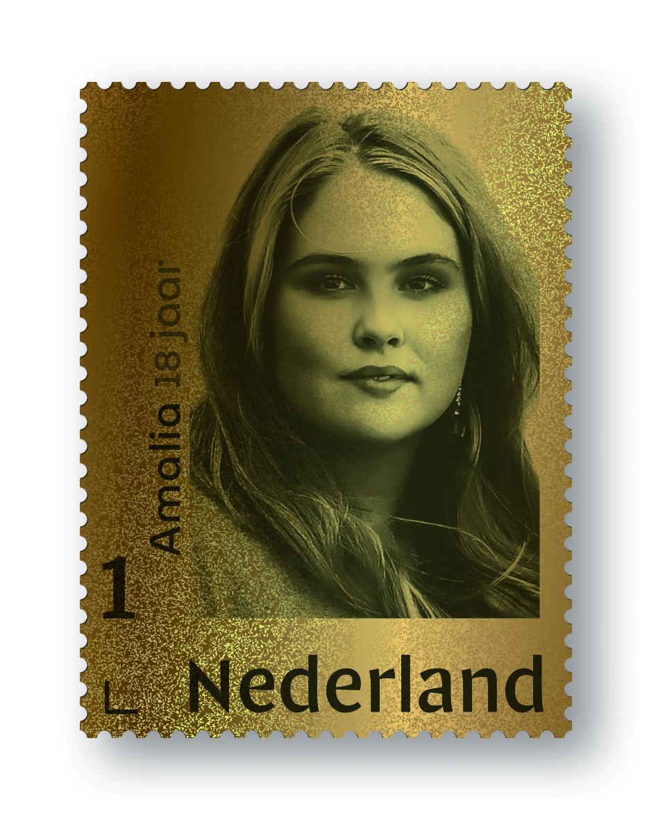 Gouden Postzegel Amalia - 18e verjaardag editie -