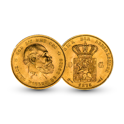 Gouden Tientje Willem III 1876